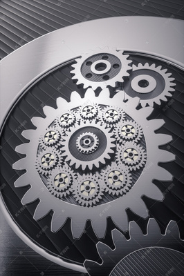 硬核未來(lái) C4D立體機(jī)械齒輪的金屬美學(xué)